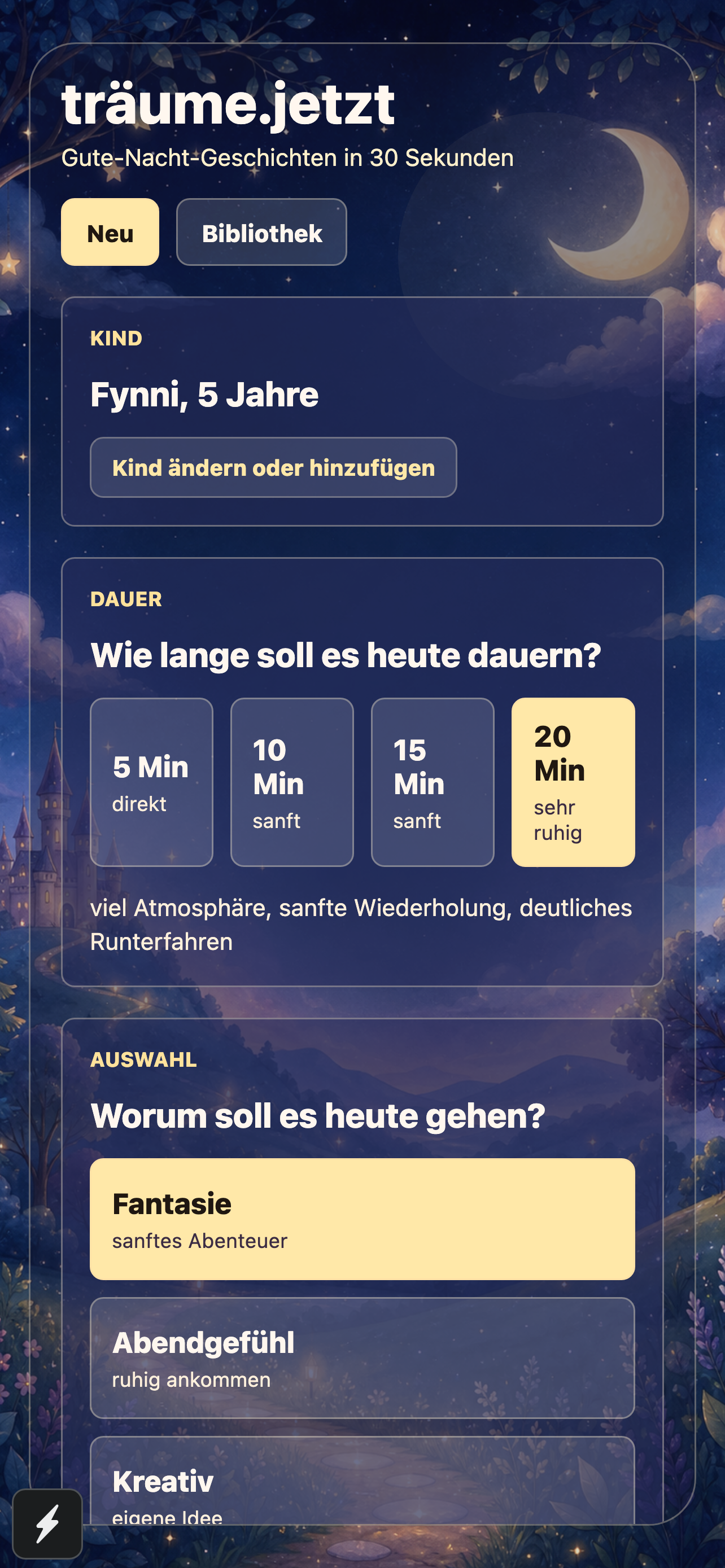 Dauer-Auswahl in träume.jetzt